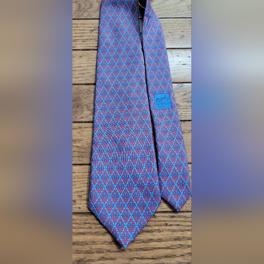 HERMES Tie Fleur de Lis